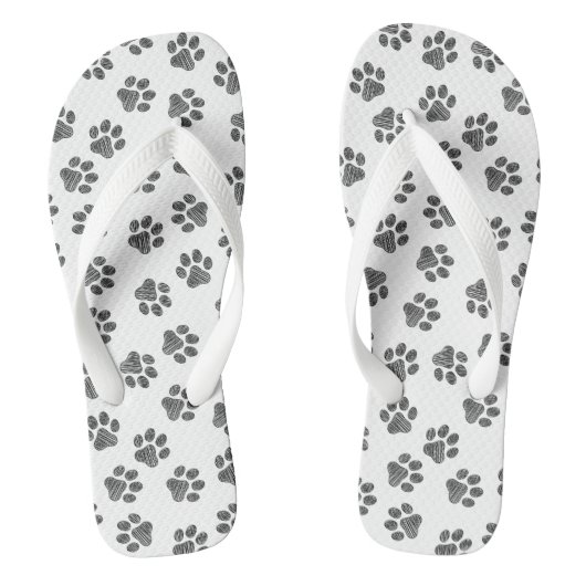 Tongs Patrouilles de Doodle, Paws de Chien, Paws Noirs (Semelle)