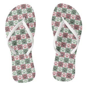 Tongs Patters de Red and Green