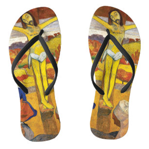 Tongs Paul Gauguin Le Christ Jaune Art Fin Vintage