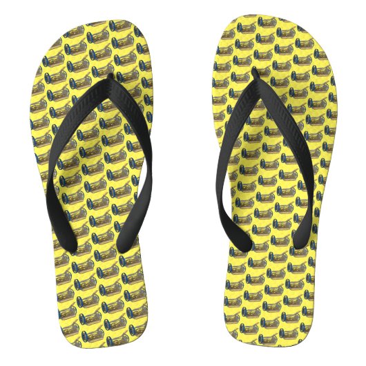 Tongs Paysage de tondeuse à gazon vintage (Semelle)