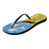 Tongs Paysage du drapeau ukrainien (Incliné)