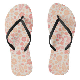 Tongs Peach Airy Fleur sauvage Meadow Motif