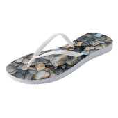 Tongs Peach Blue Beach Rocks Boho (Incliné)