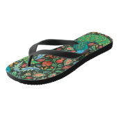 Tongs Peacock de l'Inde Chintz Flip Flops (Incliné)