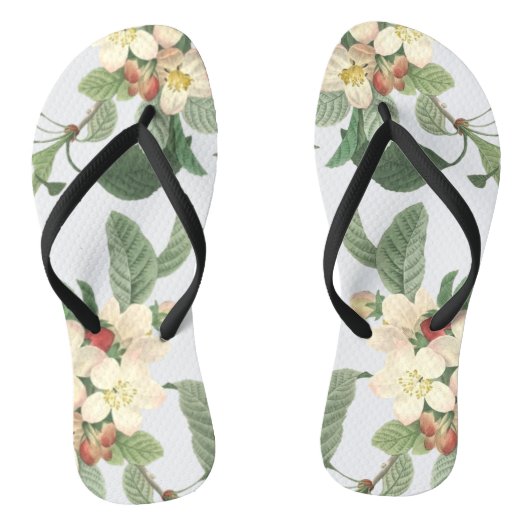 Tongs Pearl en fleurs blanc été Floral Botanique (Semelle)