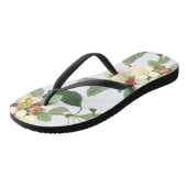 Tongs Pearl en fleurs blanc été Floral Botanique (Incliné)