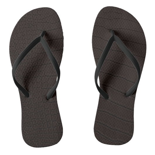 Tongs Peau de crocodile Brown (Semelle)