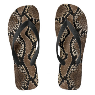 Tongs Peau de serpent de Faux Rock Python
