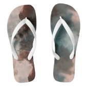 Tongs Pêche et marbre bleu Abstrait (Semelle)