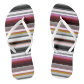 Tongs Pêche, rose et gris Abstrait rayures (Semelle)