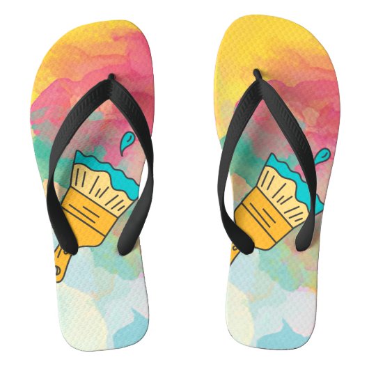 Tongs peint avec une brosse (Semelle)