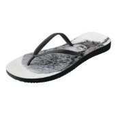 Tongs Peinture à paille noire standard - Art du chien (Incliné)