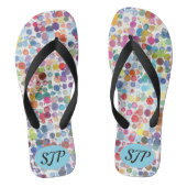 Tongs Peinture artistique Splatter coloré (Semelle)