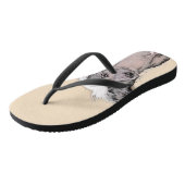 Tongs Peinture Chinoise sans cheveux peint art original (Incliné)