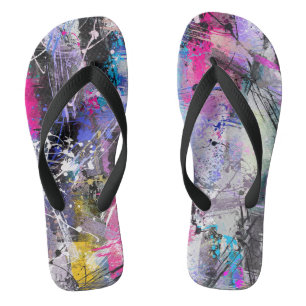 Tongs Peinture colorée Grungy Abstraite