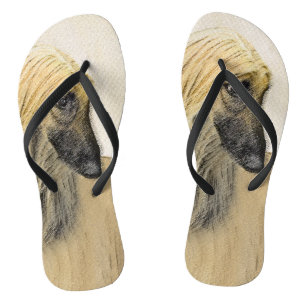 Tongs Peinture de la hache afghane - jolie art original