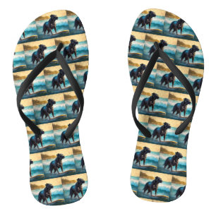 Tongs Peinture de surf de plage de Cane Corso
