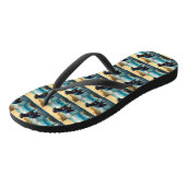 Tongs Peinture de surf de plage de Cane Corso (Incliné)