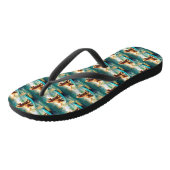 Tongs Peinture de Surf sur Plage de Cocker Spaniel (Incliné)