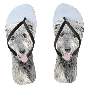 Tongs Peinture de Wolfhound irlandais - Joli art origina