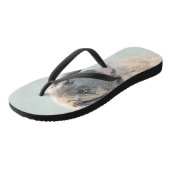 Tongs Peinture Leonberger - Joli art original chien (Incliné)