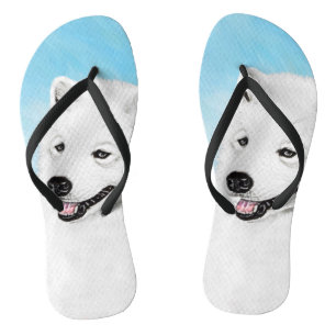 Tongs Peinture Samoyed - Cute Original Chien Art