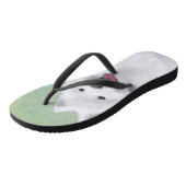 Tongs Peinture Samoyée - Cute Original Dog Art (Incliné)