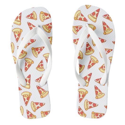 Tongs Pepperoni Pizza Slice Dessin Motif de chaussures (Semelle)