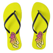 Tongs Péridot funky | Plage Aloha Jaune Dorée (Semelle)