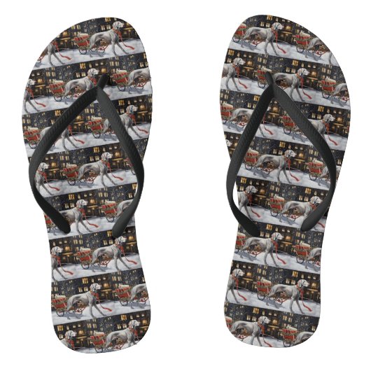 Tongs Période de fêtes de Noël du Weimaraner (Semelle)