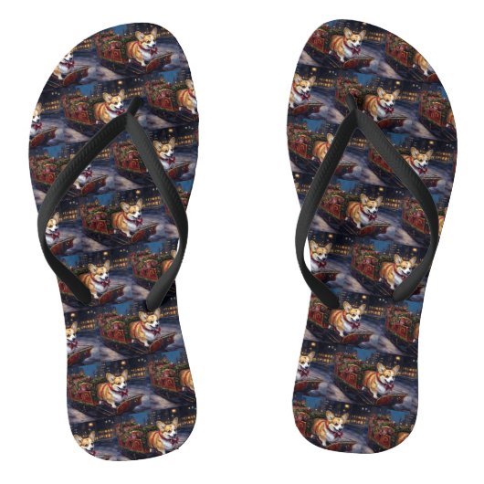Tongs Période festive de Noël Corgi (Semelle)