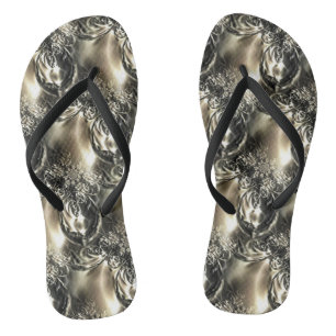 Tongs Perles dorées