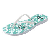 Tongs Personnalisé m. et mrs couple mariage flip flops (Incliné)