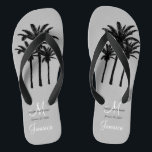 Tongs Personnalisé Mens Beach Mariage Flip Flops<br><div class="desc">Un grand cadeau de bienvenue pour vos invités masculins. Offrez des chaussures à vos invités pour la cérémonie de plage. Elke Clarke © Custom Monogram Tournez Mariage Flip Flops pour les mariages de plage. Customisez avec vos nom, date, monogramme, nom de famille marié initial et destination. Correspond au sac fourre-tout...</div>