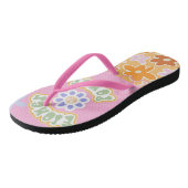 Tongs Personnaliser des flip Flops de Flower Power Beach (Incliné)