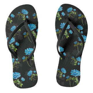 Tongs Petit coussin à motif de bouquets de fleurs à l'aq