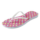 Tongs Petits Coeurs Multicouleurs Flip Flops (Incliné)