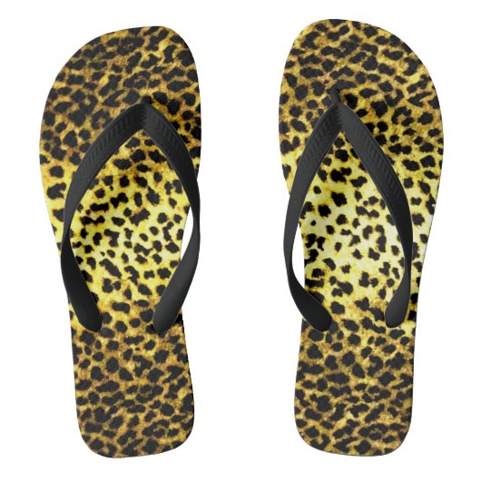 Tongs Photo Faux Leopard Fur Imprimer Papier peint (Semelle)