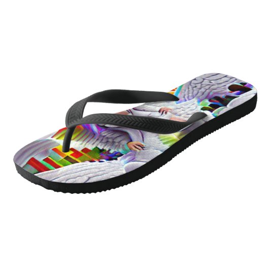 Tongs Phycodelic Angel Trip Custom Created Flip Flops (Incliné)