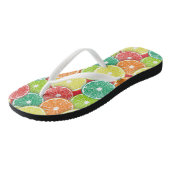 Tongs Pièces de fruits d'agrumes pop art 2 (Incliné)