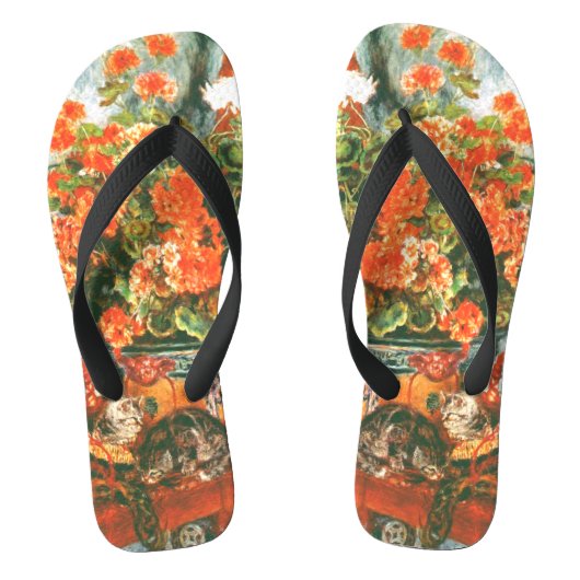 Tongs Pierre-Auguste Renoir Geraniums Et Chats (Semelle)