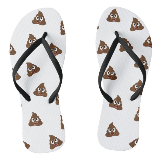 Tongs Pile of Poo emoji smiling poops (Semelle)