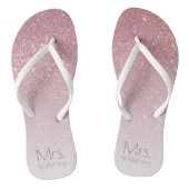 Tongs Pink Blush Parties scintillant Gradient Mme Marié (Semelle)