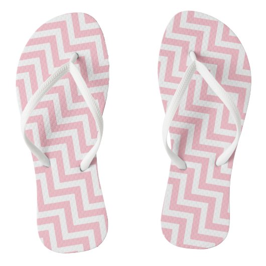 Tongs Pink et blanc Diagonal moyen Trappe Chevron (Semelle)