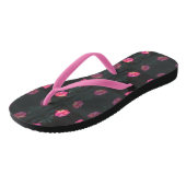 Tongs Pink Rose Pattern with Pink Strap (Incliné)