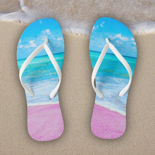 Tongs Pink Tropical Sand Beach