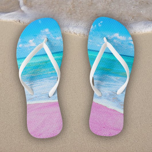 Tongs Pink Tropical Sand Beach