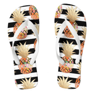 Tongs PixDezines Aloha Pineapples+Stripes