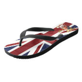 Tongs PIXDEZINES COULEUR D'EAU UNION JACK et INSIGNIE (Incliné)