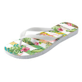 Tongs PixDezines FLAMANTS ROSES ROSE, THÈME TROPICAL (Incliné)